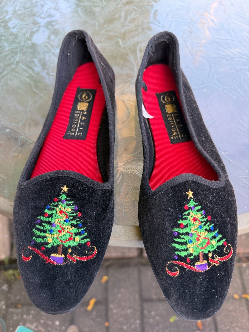 #christmas tree ballet flats